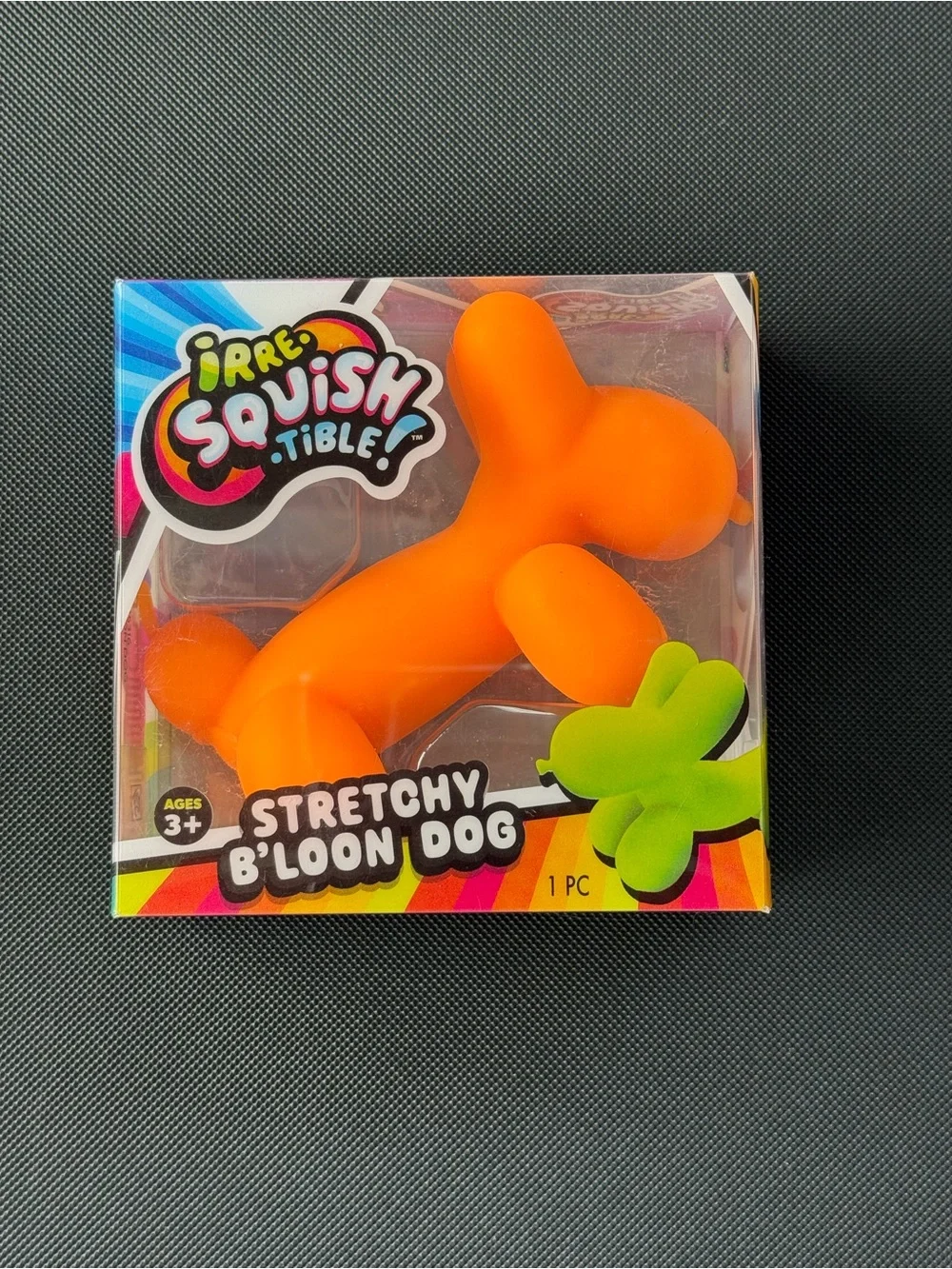 Orange Balloon Dog Squish Orange Stretchy B'loon Dog Fidget Toy NWT New